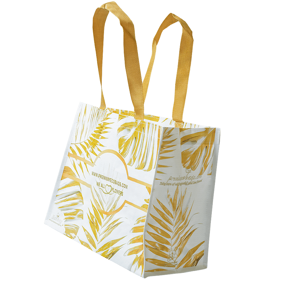 Ökotáska aranylevél mintás 1 db