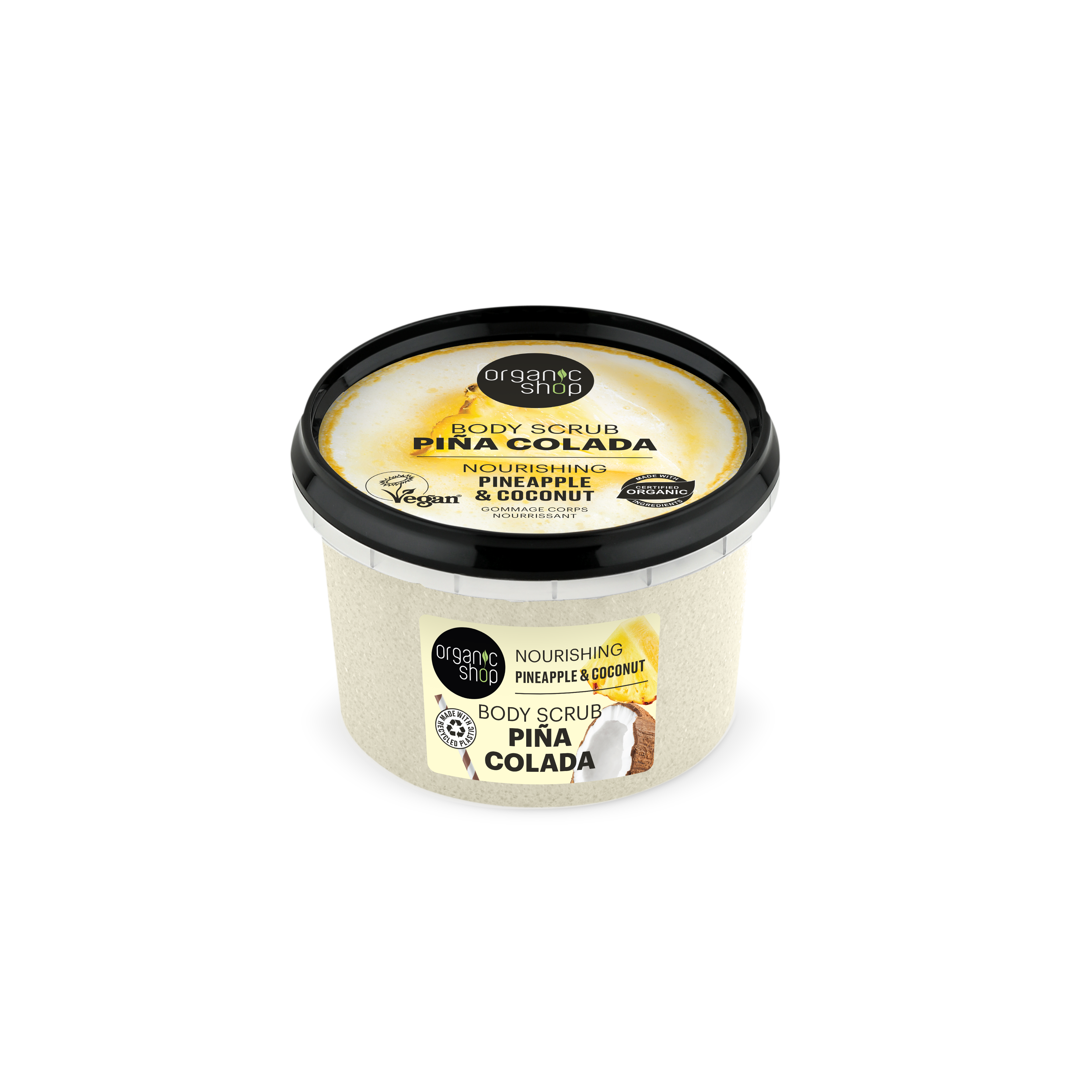 Organic Shop bio cukros testradír tápláló ananásszal és kókusszal 250 ml