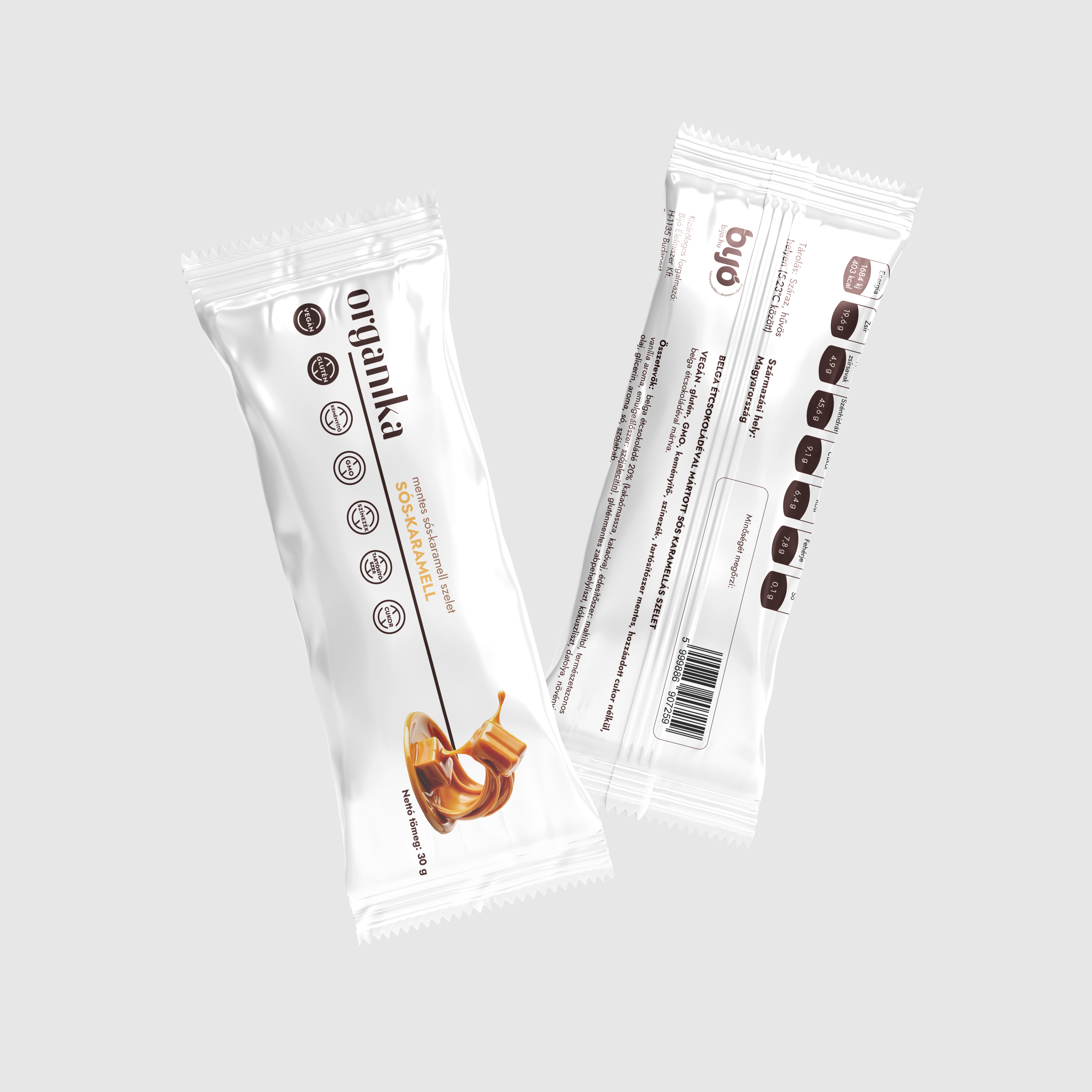 Organika mentes sós-karamell szelet 30 g