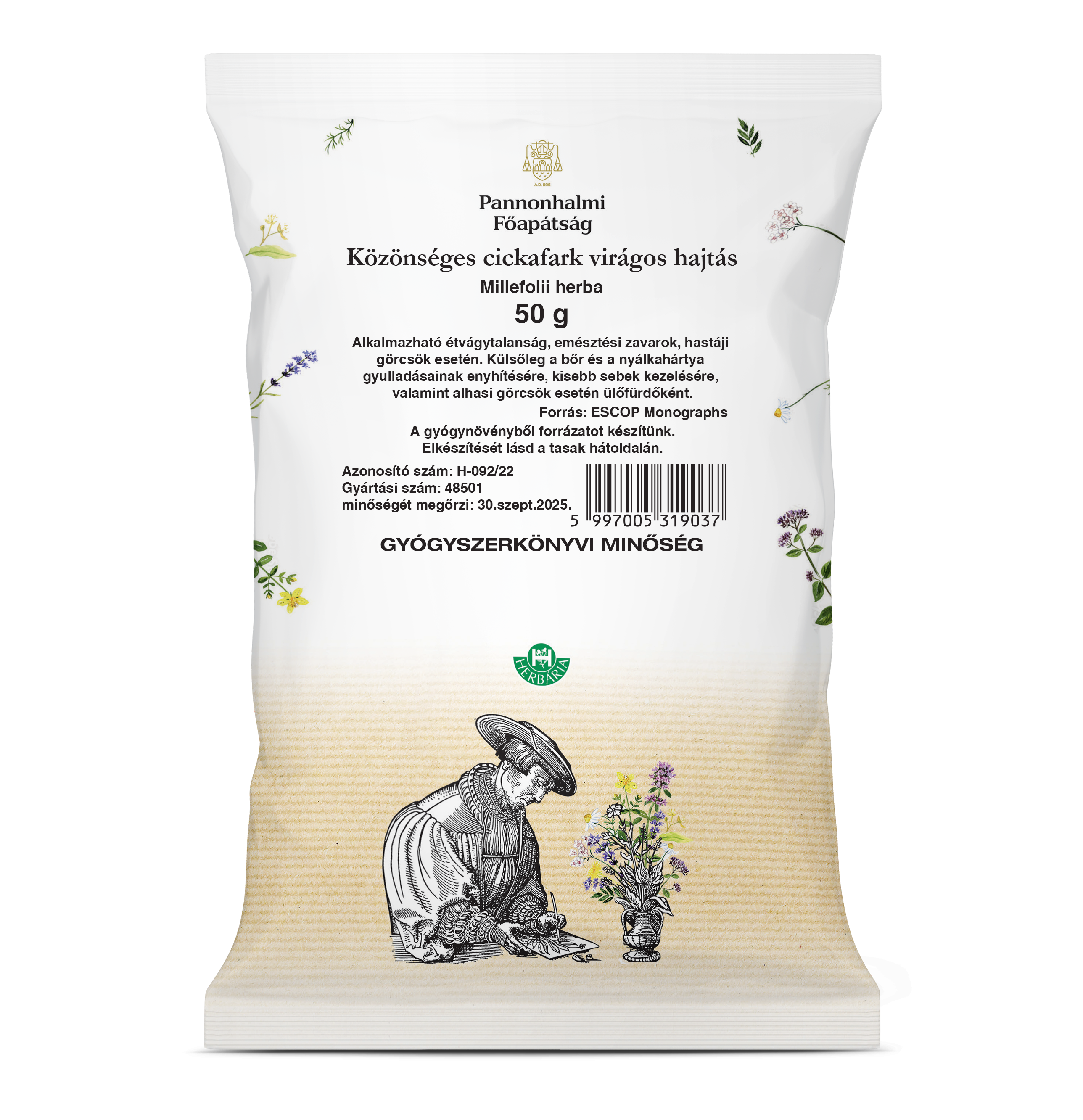 Pannonhalmi cickafarkfű tea 50 g