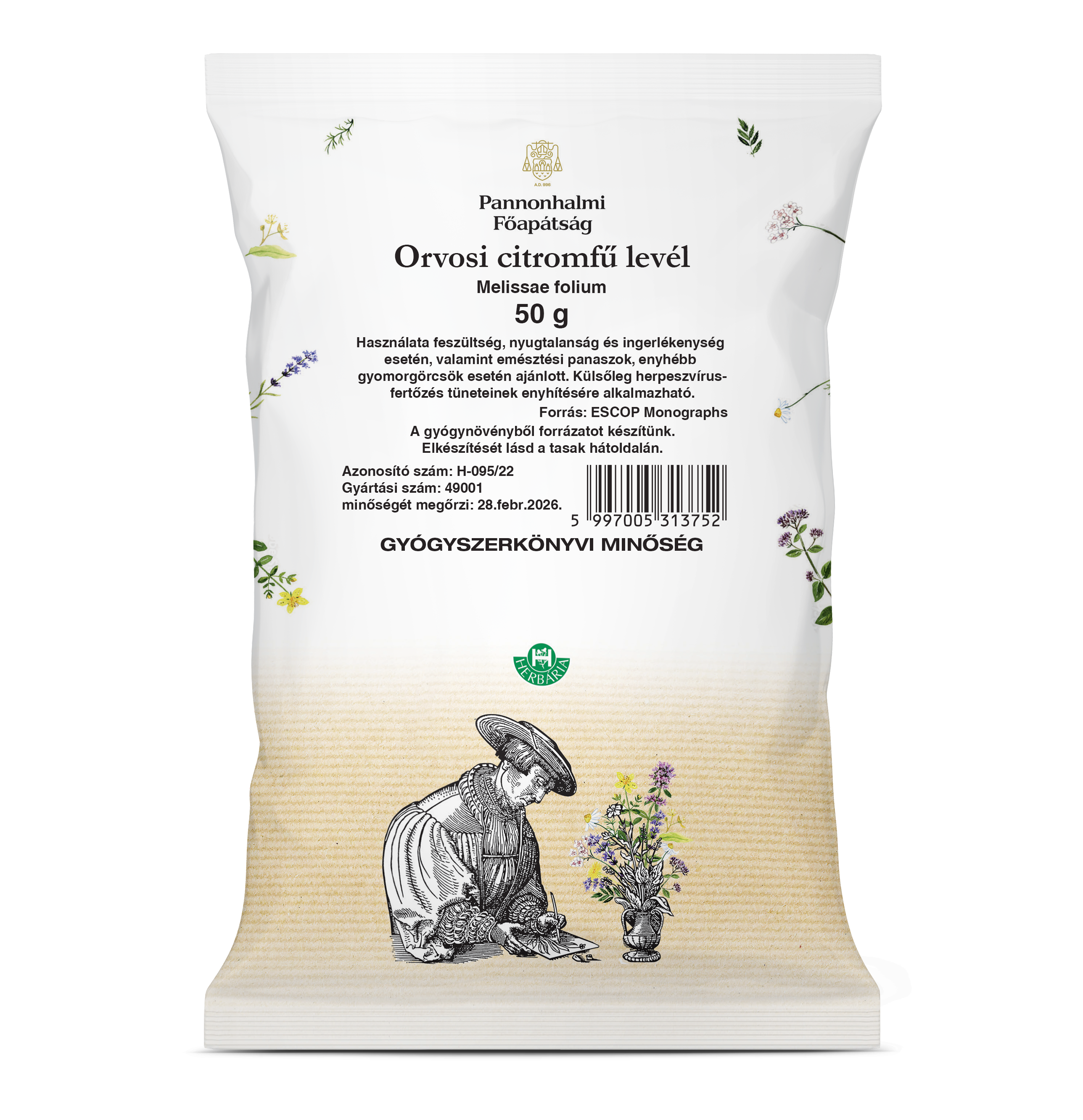 Pannonhalmi citromfűlevél tea 50 g