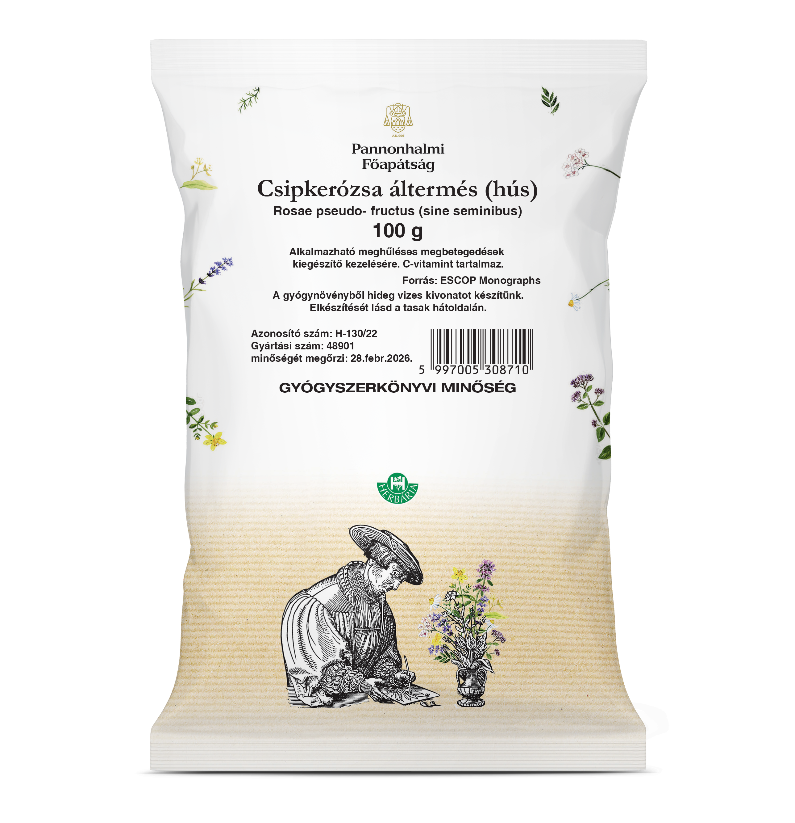 Pannonhalmi csipkerózsa áltermés (hús) tea 100 g