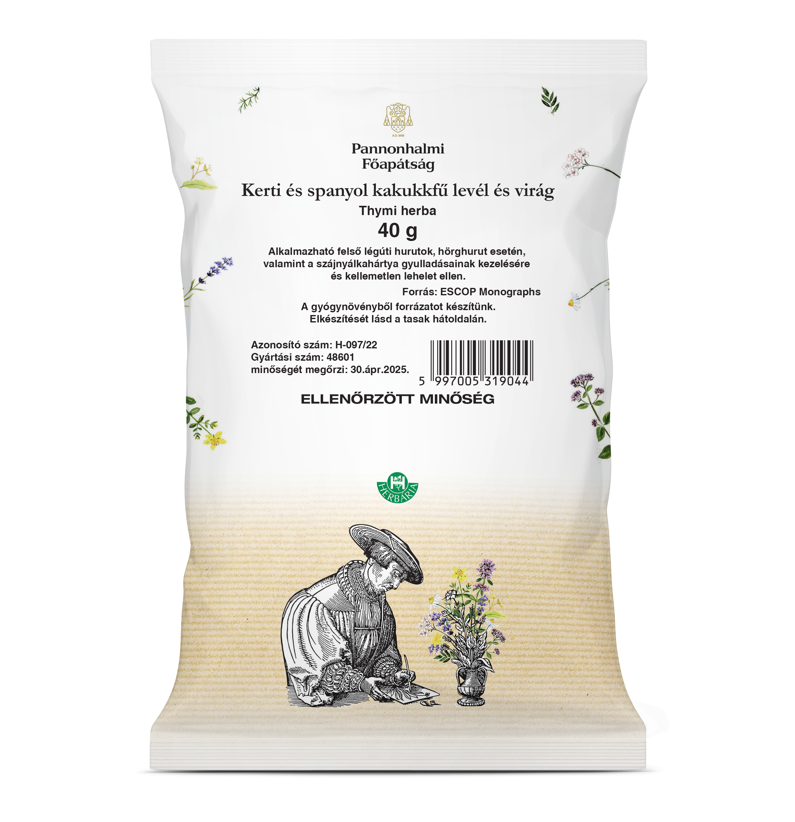 Pannonhalmi kerti kakukkfű tea 40 g