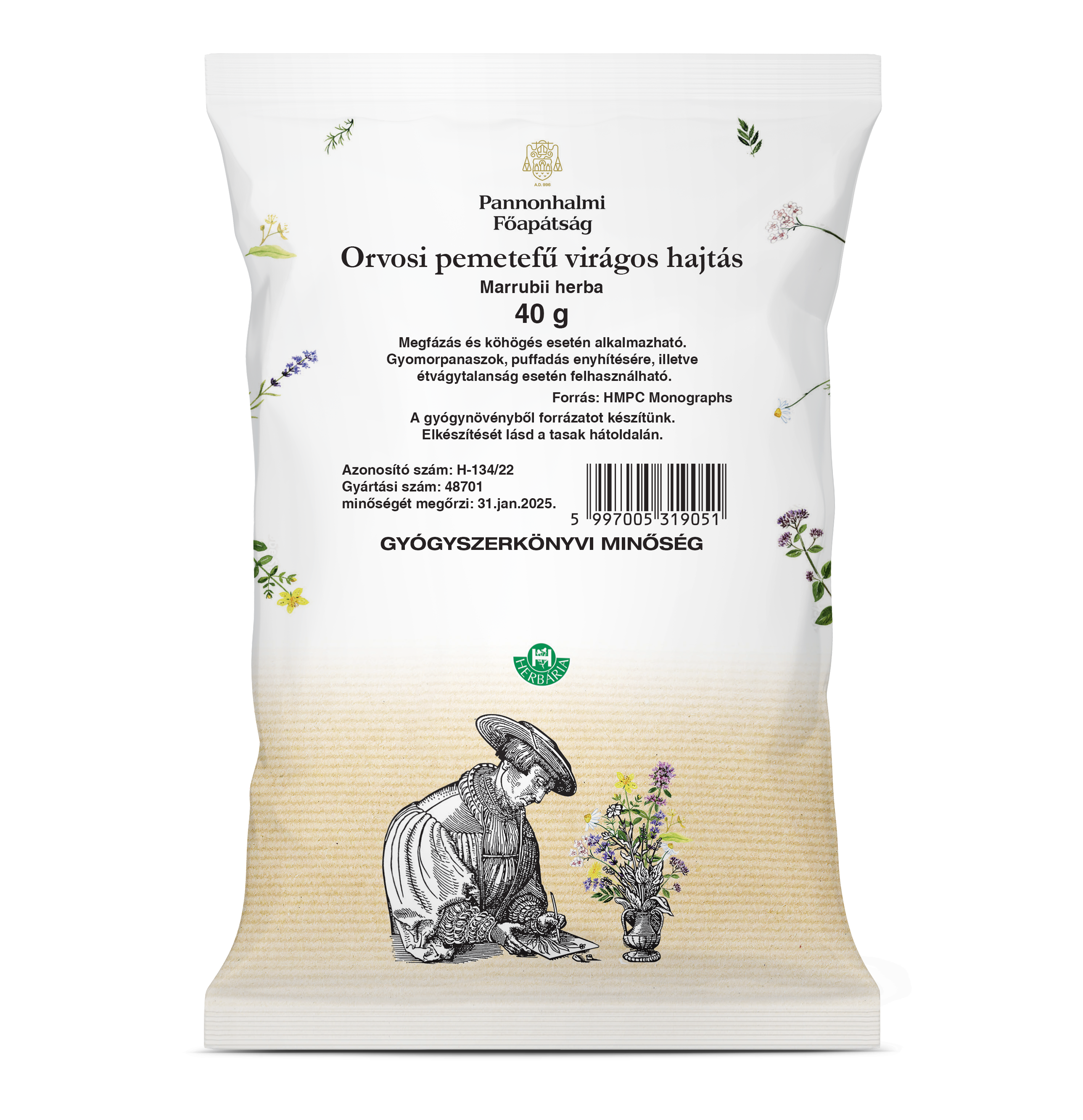 Pannonhalmi pemetefű tea 40 g
