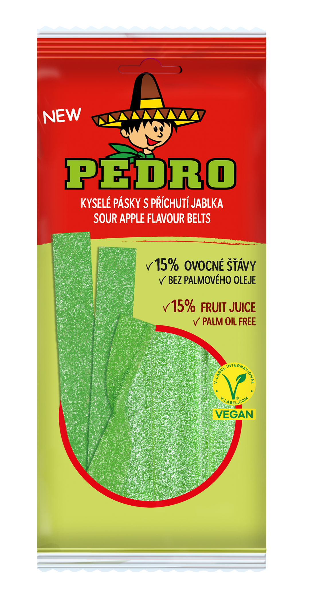 Pedro apple belts savanyú gumicukor vegán 80 g
