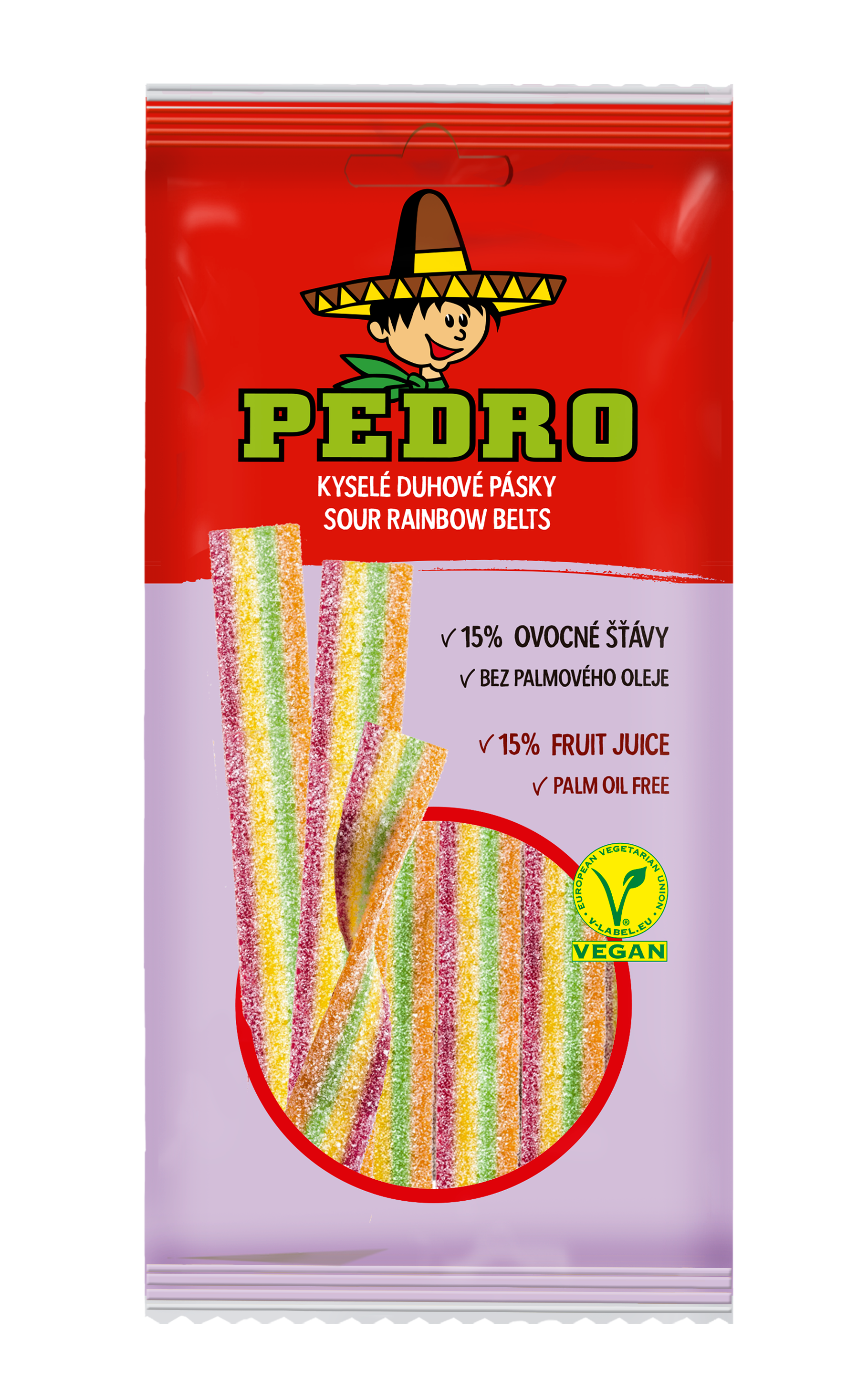 Pedro rainbow belt gumicukor vegán 80 g