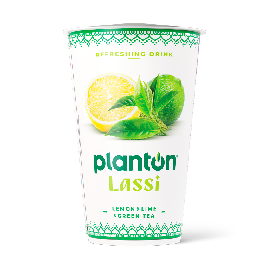 Planton lassi kókuszos vegangurt ital citrom-lime-zöld tea 200 g