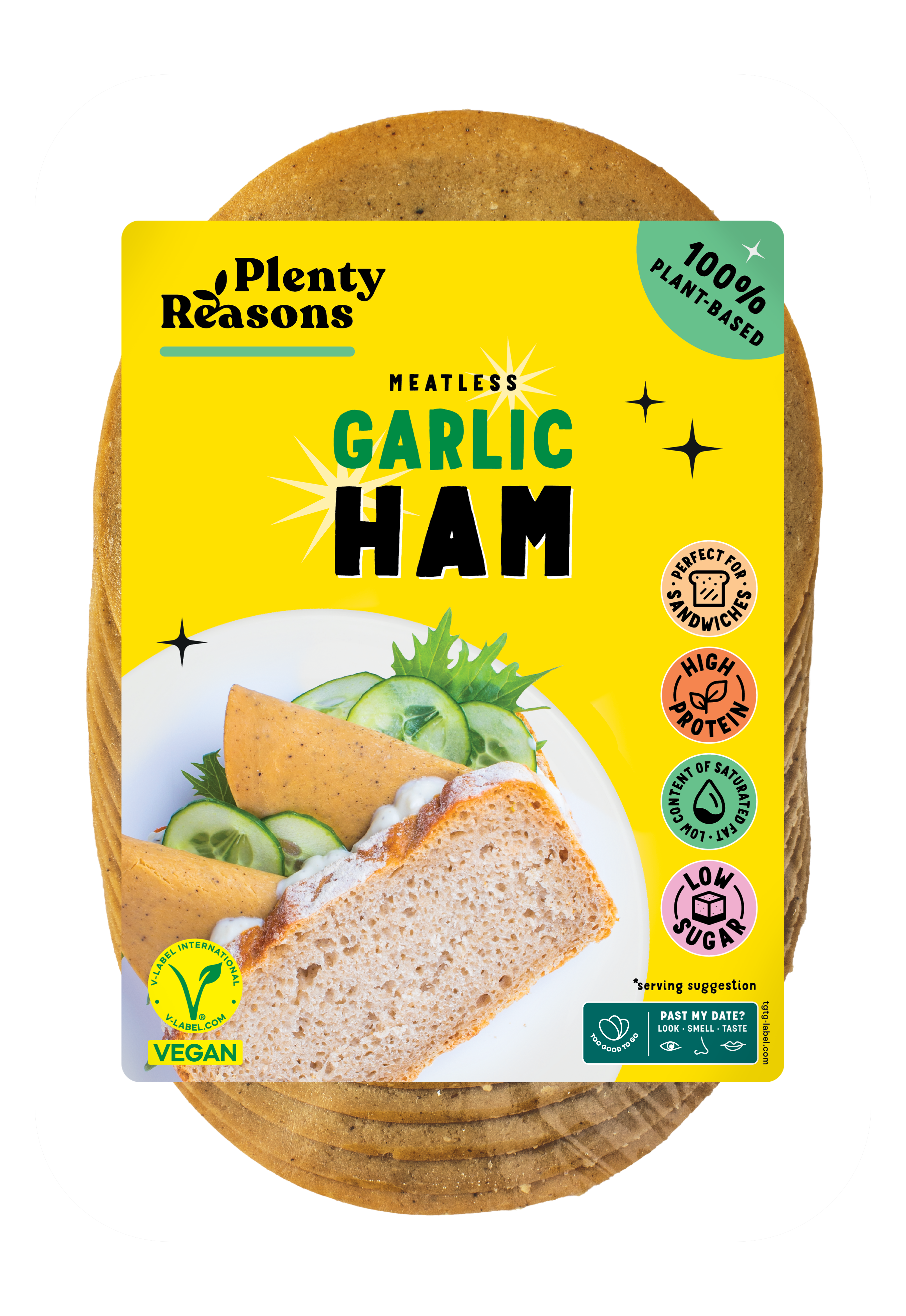 Plenty Reasons vegán fokhagymás sonka ízű szeletelt termék 100 g