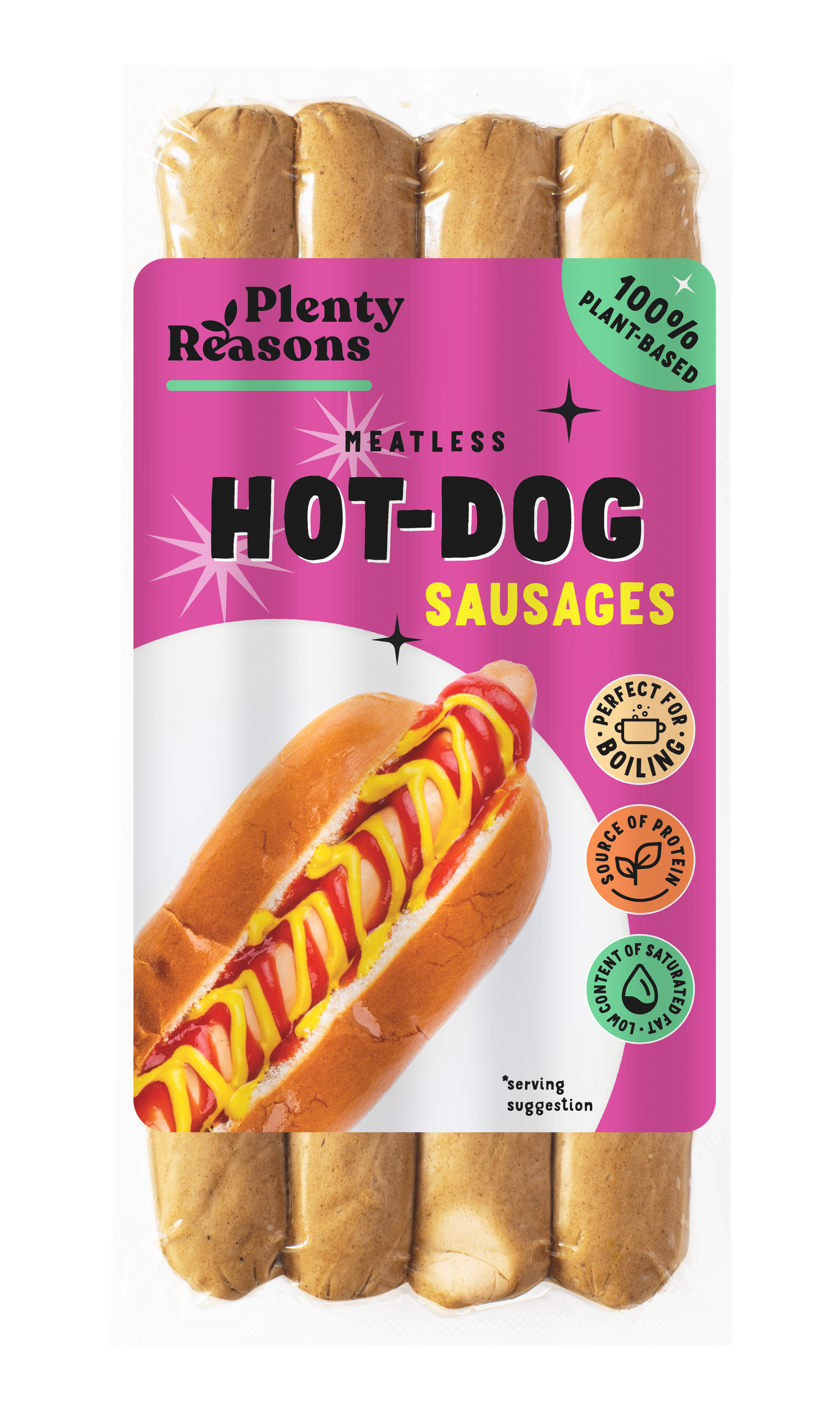 Plenty Reasons vegán hot-dog jellegű termék 180 g