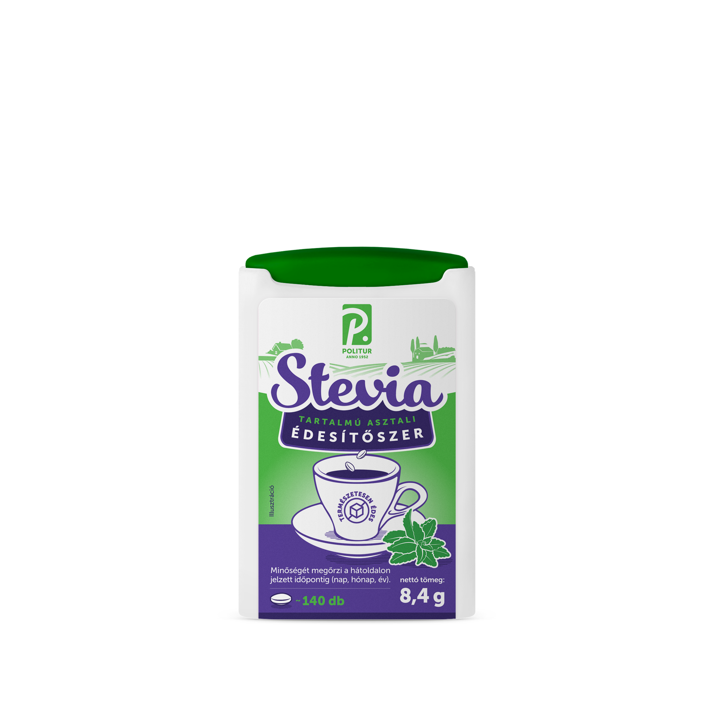 Politur stevia tartalmú édesítő tabletta 140 db