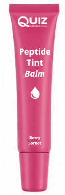 Quiz peptide tint balm ajakdúsító ajakápoló peptidekkel és shea vajjal 2in1bogyós gyümölcsös szorbet színű 10 g