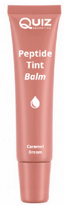 Quiz peptide tint balm ajakdúsító ajakápoló peptidekkel és shea vajjal karamell színű 10 g