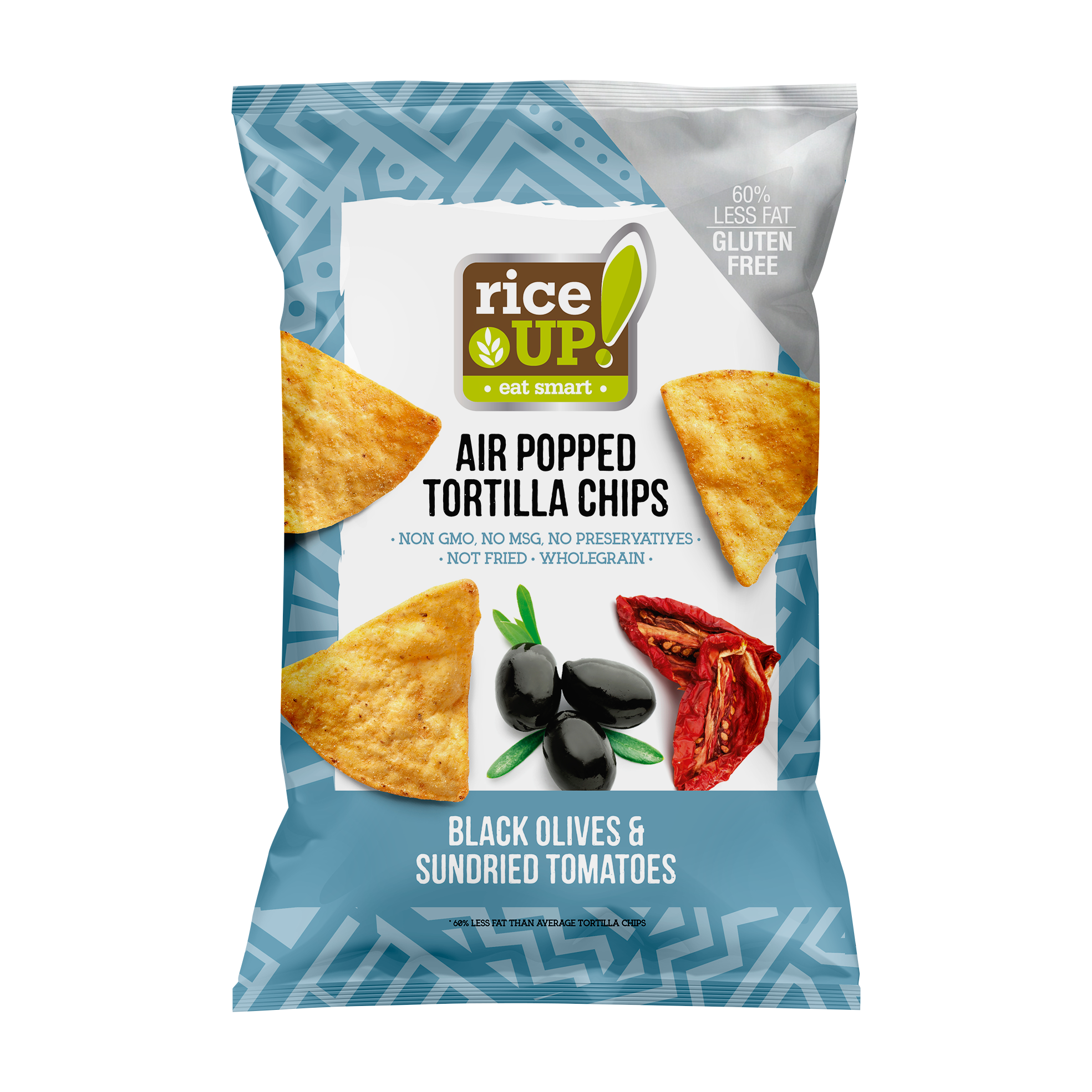Rice Up tortilla chips fekete olivabogyó és paradicsom ízű 60 g