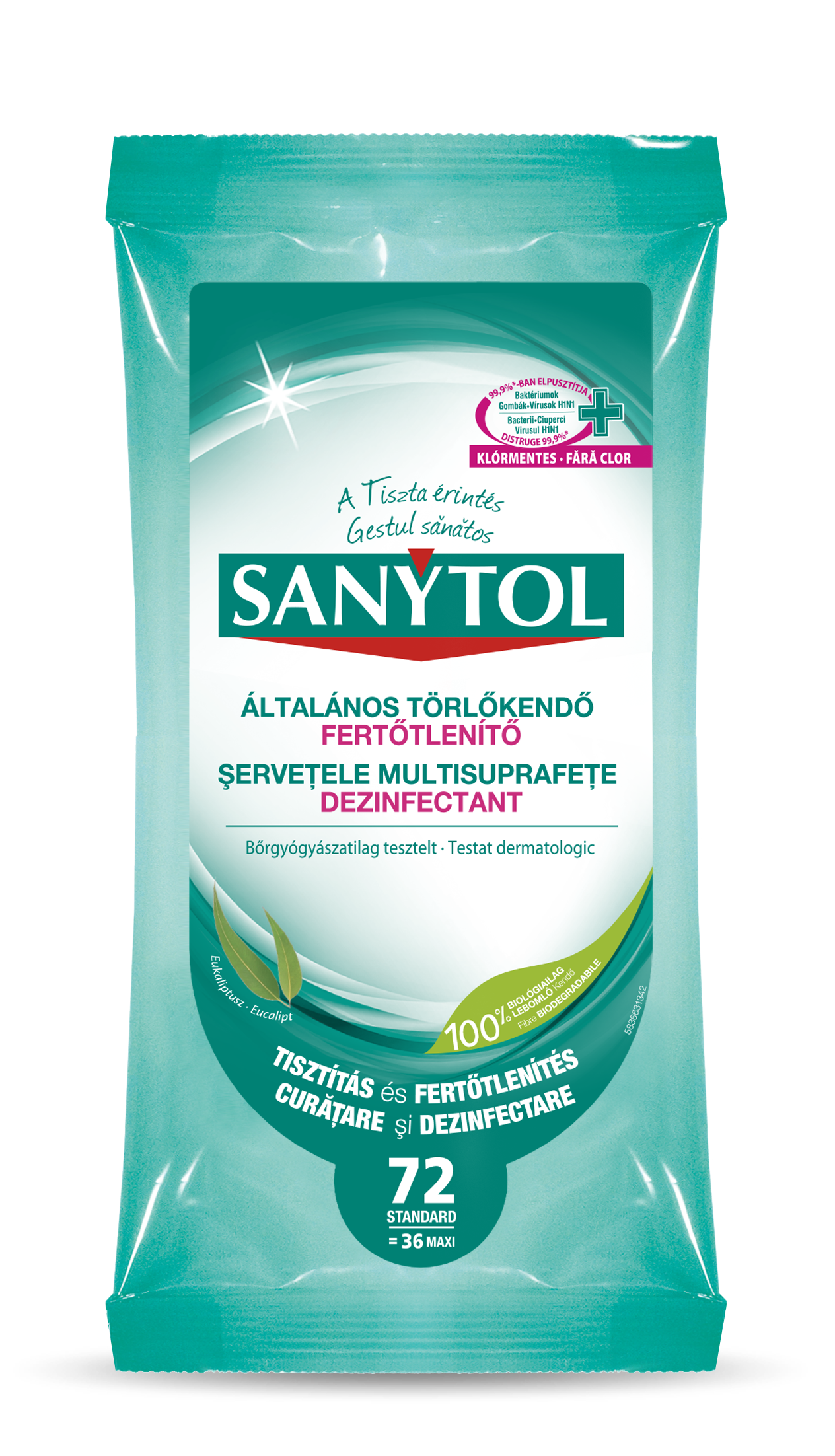 Sanytol fertőtlenítő törlőkendő 36 db