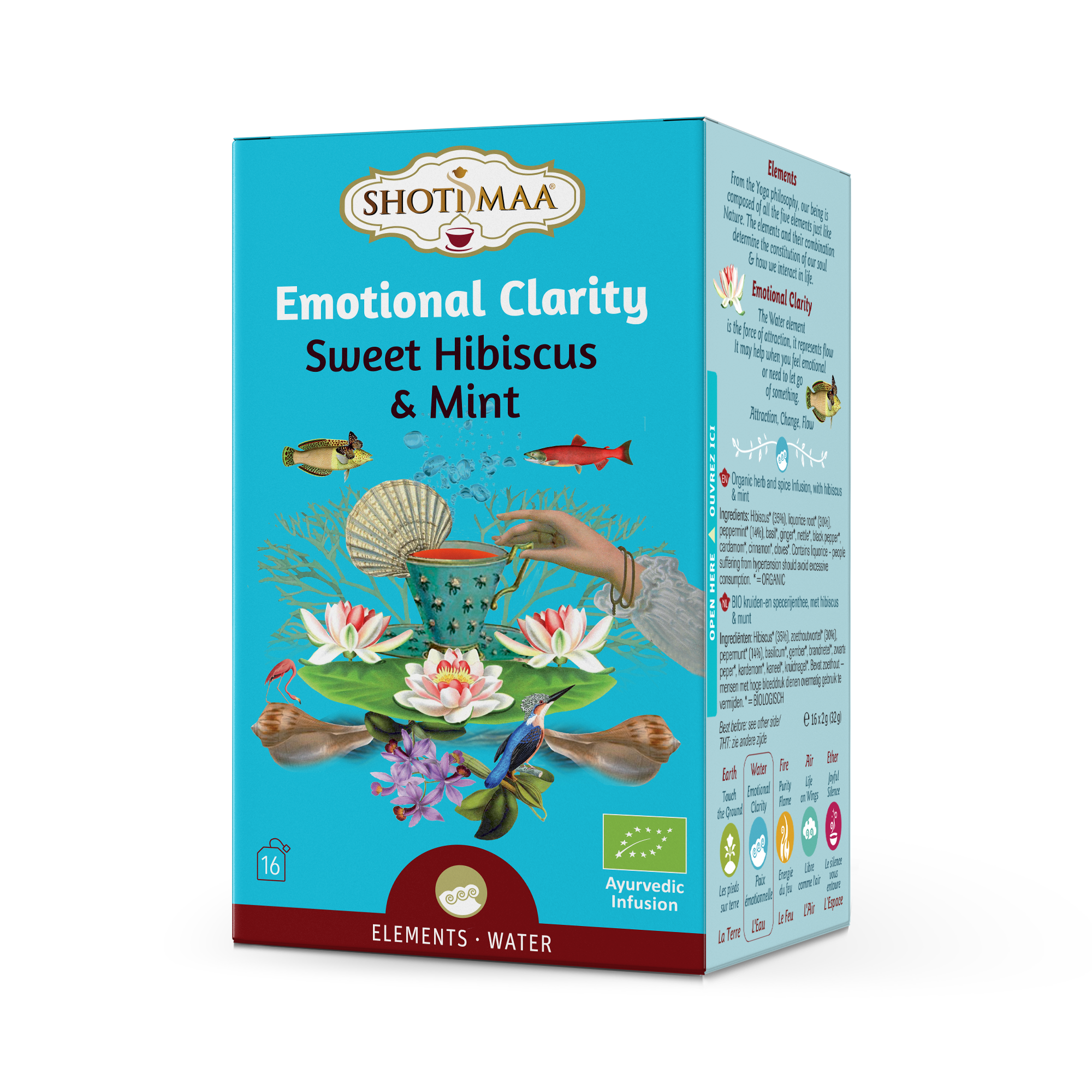 Shoti Maa bio emotional clarity édes hibiszkusz és menta tea 16x2g 32 g