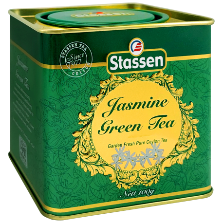 Stassen zöld tea jázmin fémdobozos 100 g