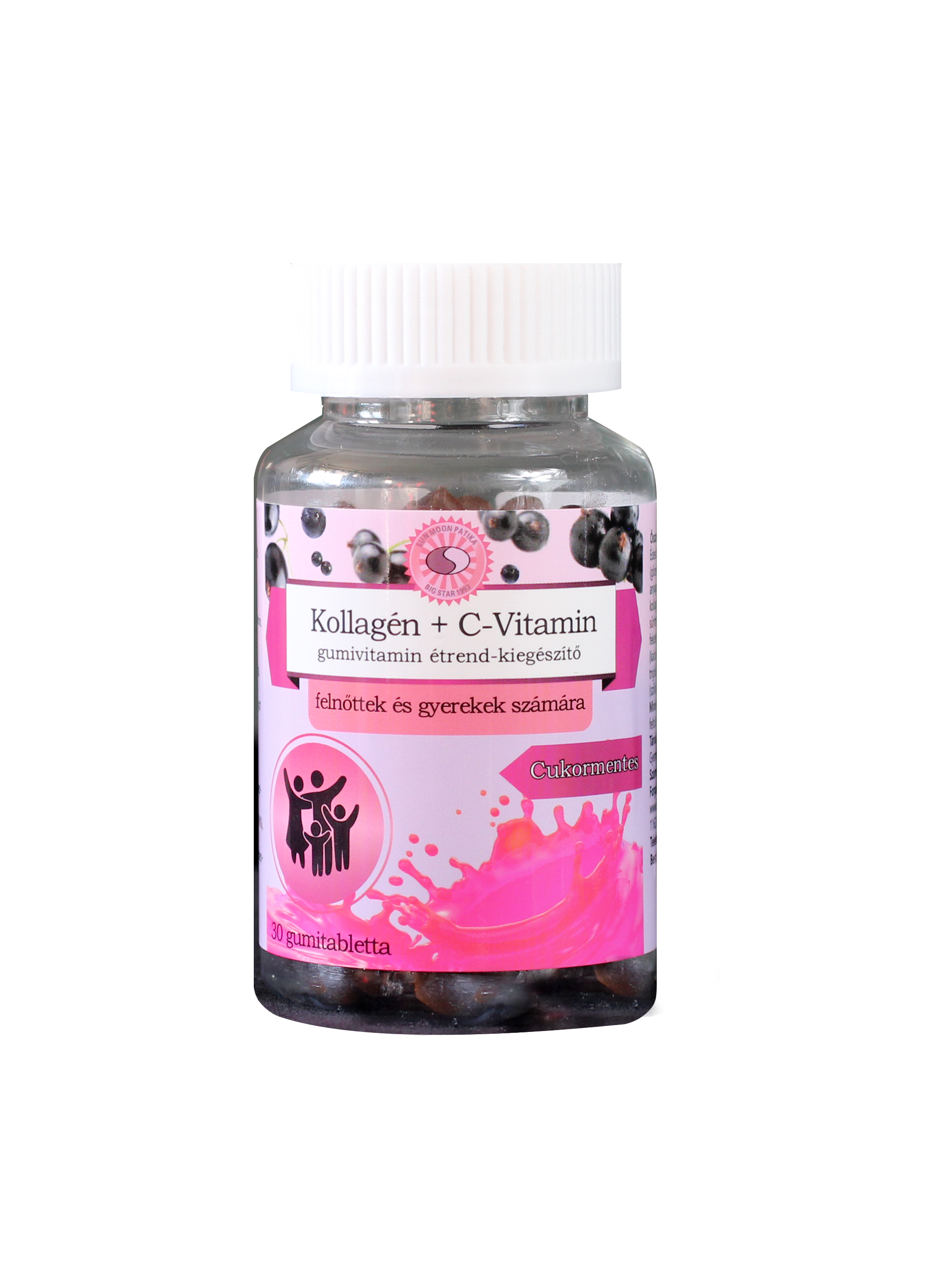 Sun Moon kollagén+c-vitamin étrend-kiegészítő gumivitamin 30 db