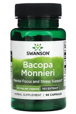 Swanson bacopa monnieri (10:1) kivonat kapszula 50mg 90 db