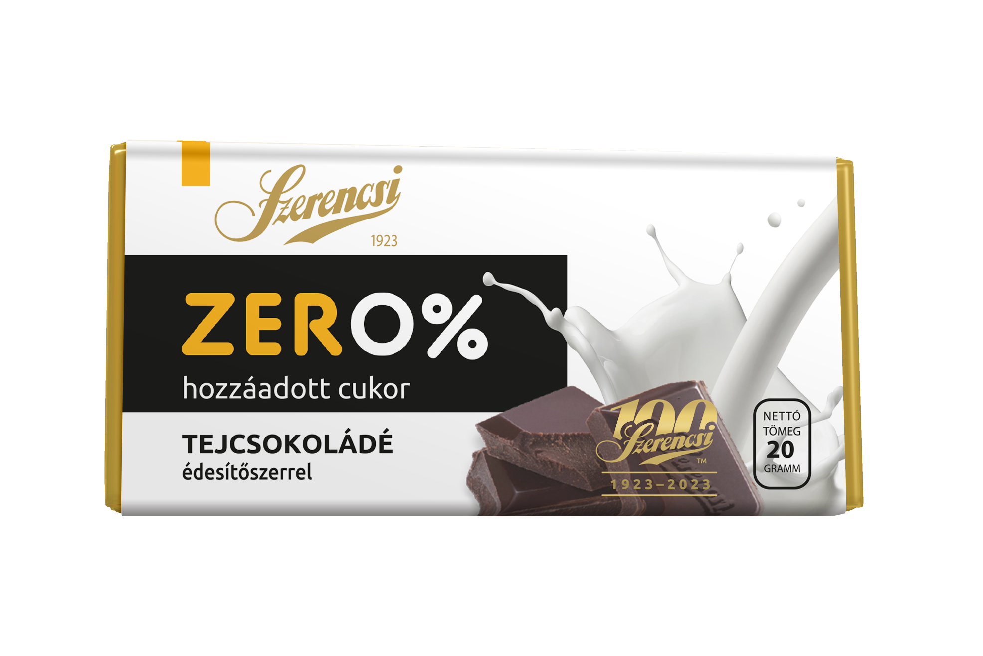 Szerencsi zero maltitolos tejcsokoládé 20 g