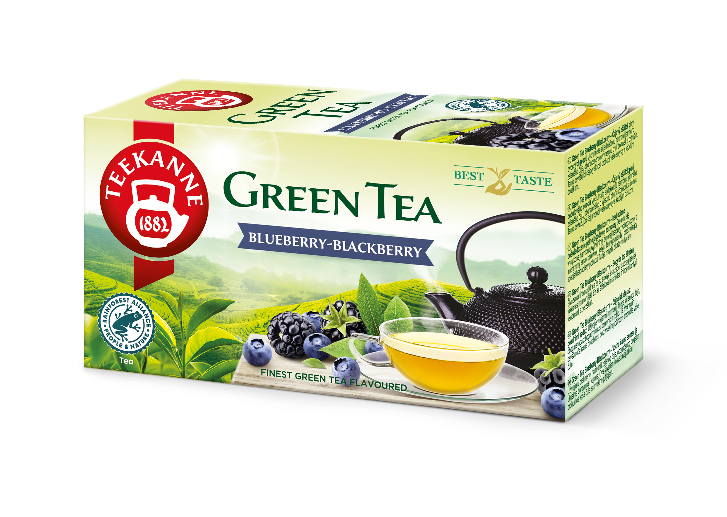 Teekanne áfonya-szeder ízesítésű zöld tea 35 g