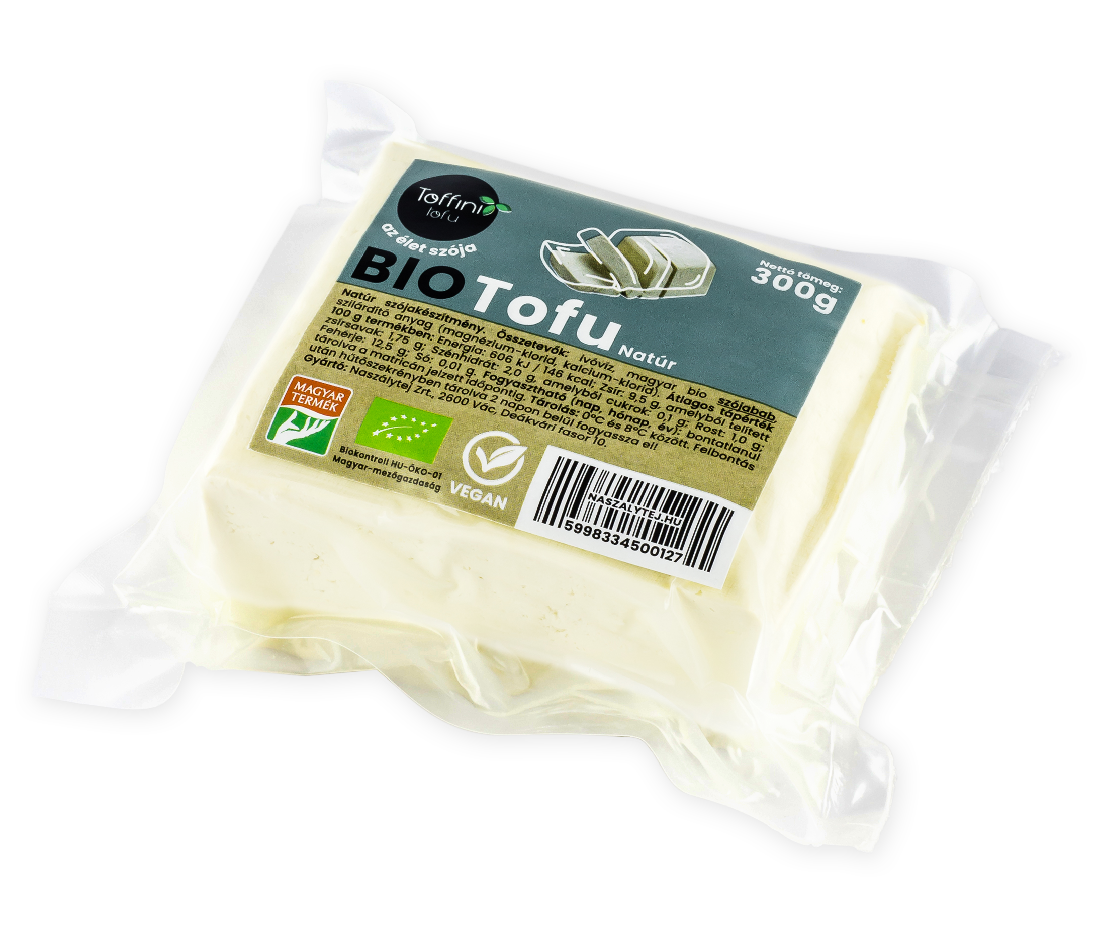 Toffini tofu bio natúr 300 g