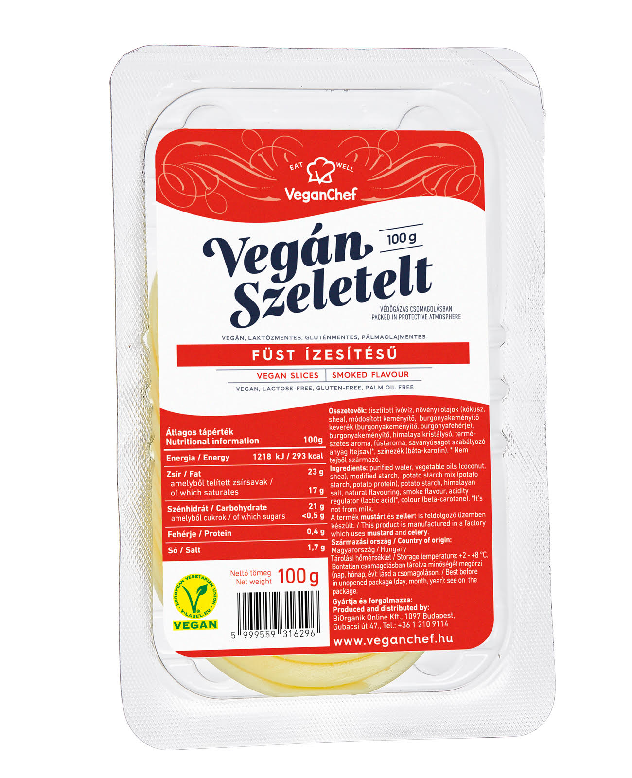 Veganchef vegán szeletelt füstölt ízesítésű 100 g