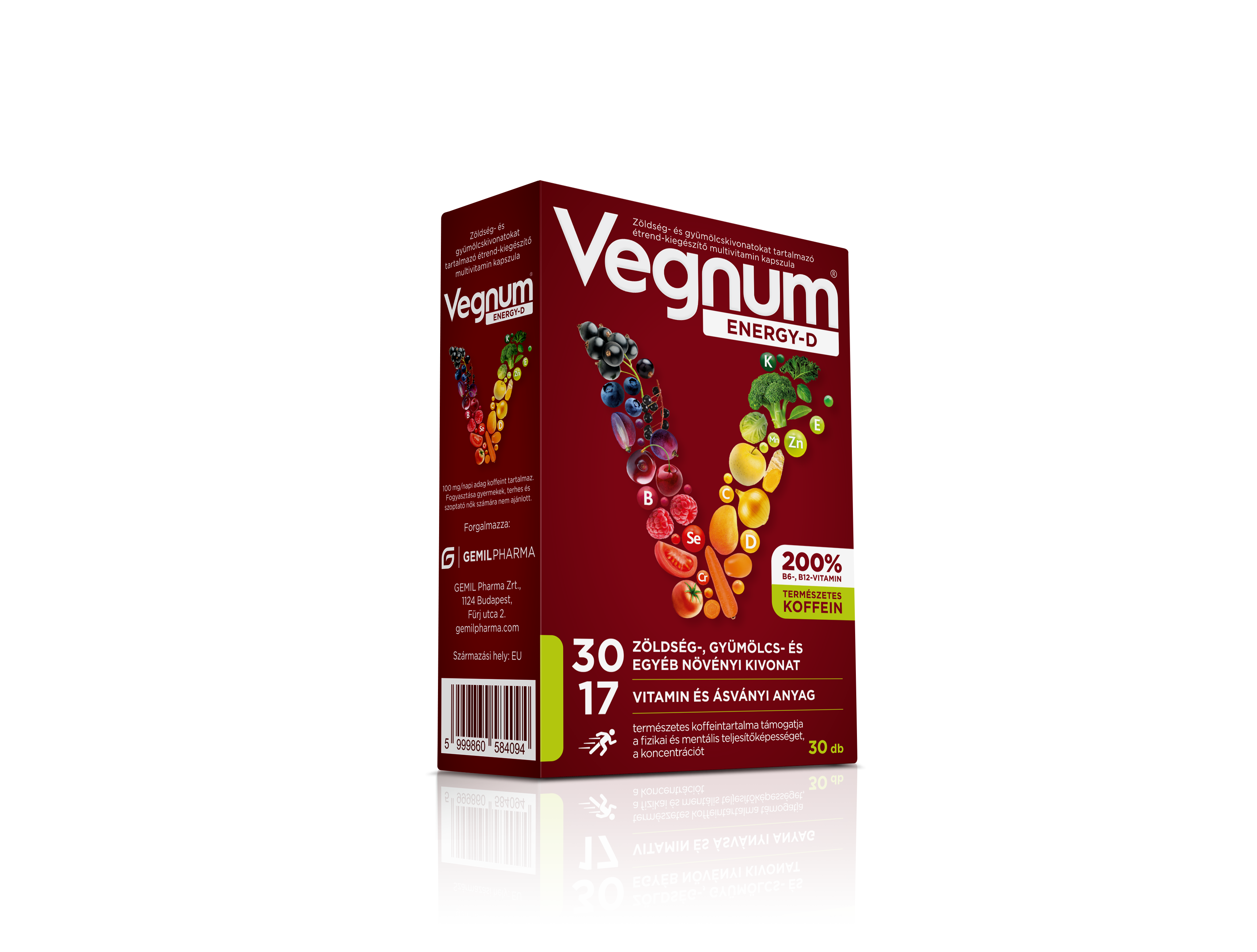 Vegnum energy-d étrendkiegészítő multivitamin kapszula 30 db