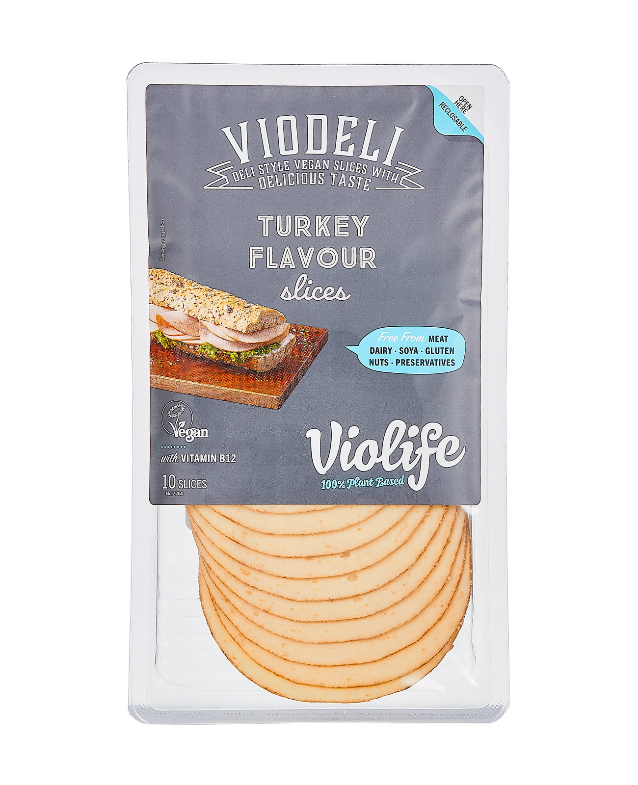 Viodeli növényi készítmény szeletelt pulyka ízesítésű 100 g