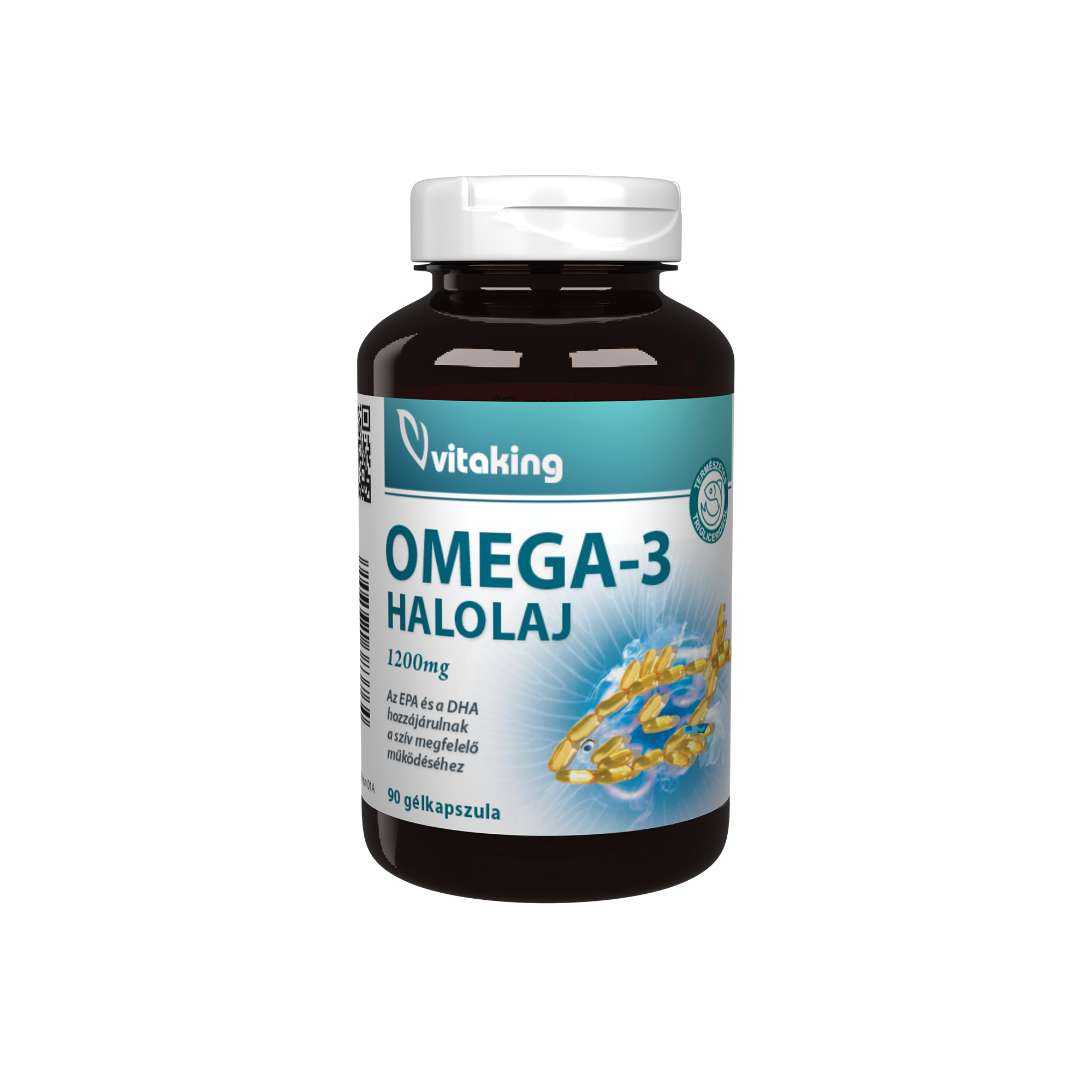 Vitaking omega-3 halolaj 1200mg gélkapszula 90 db