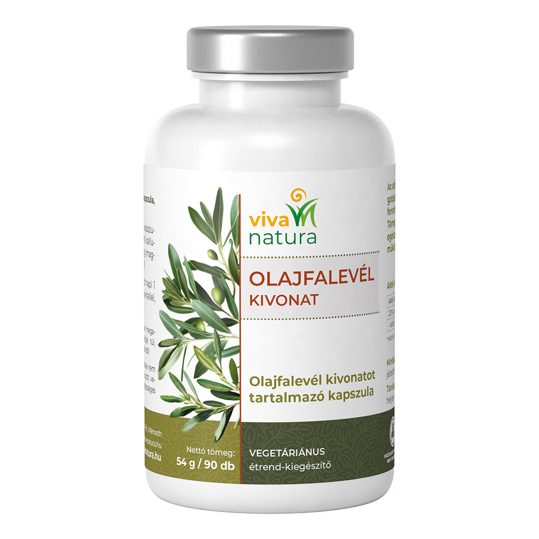 Viva natura olajfalevél kivonatot tartalmazó vegetáriánus étrend-kiegészítő kapszula 90 db