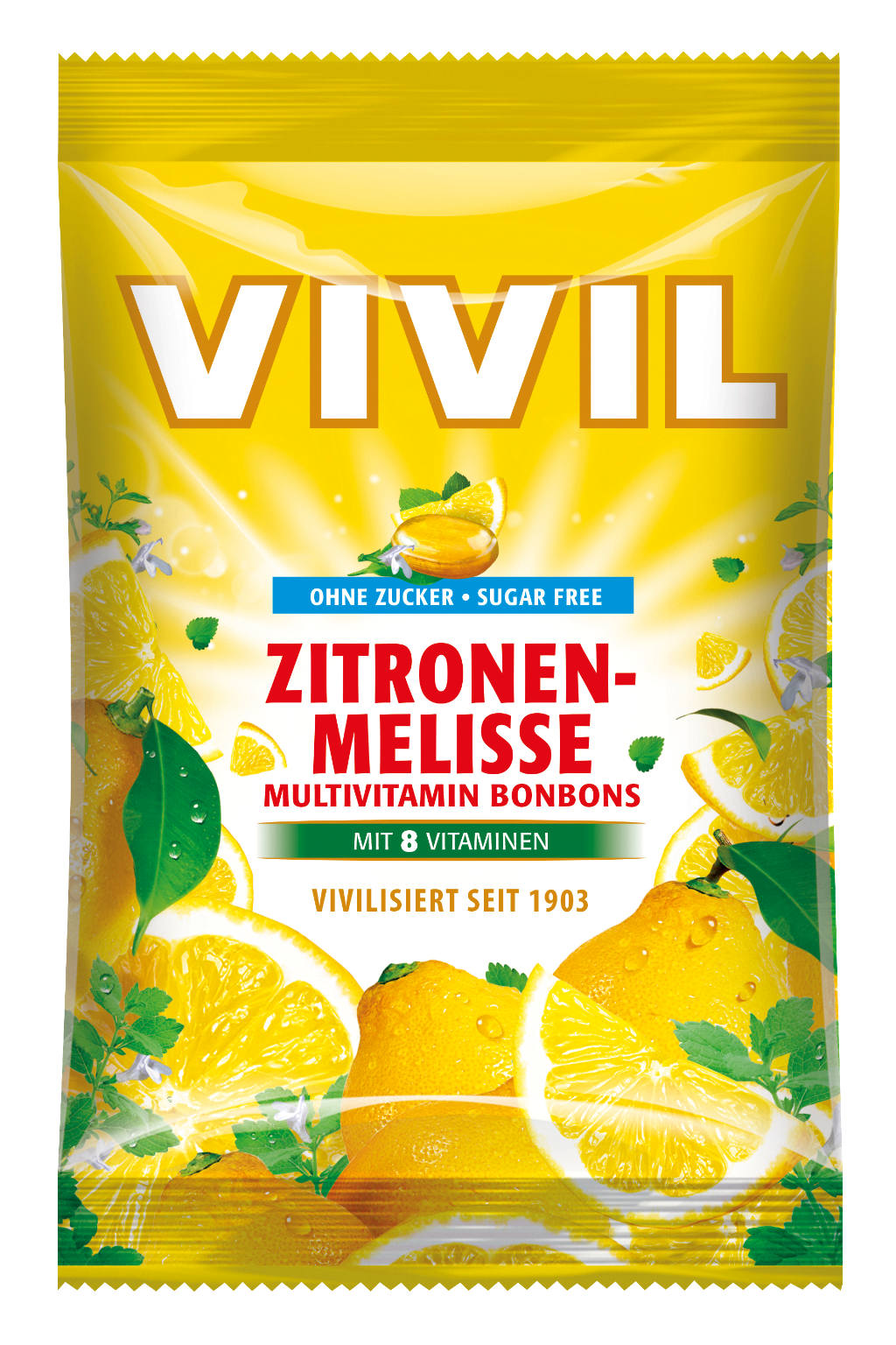 Vivil cukormentes multivitaminos frissítő citromos cukor 60 g