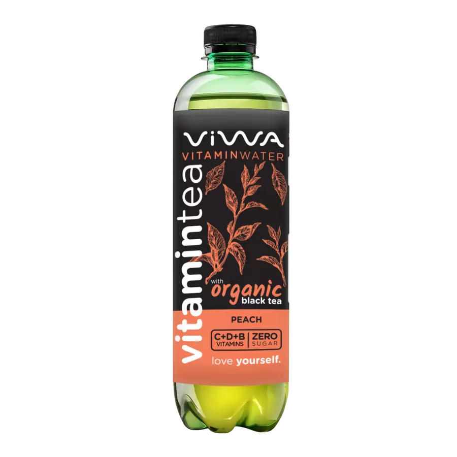 Viwa vitamintea black tea peach 600 ml