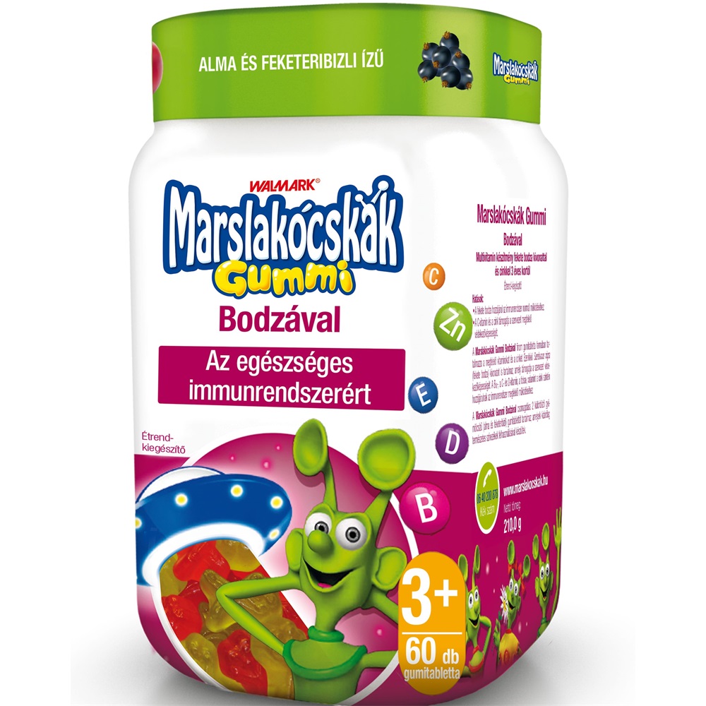 Marslakócskák gummi bodzával gumivitamin 60 db Marslakócskák gummi bodzával gumivitamin 60 db