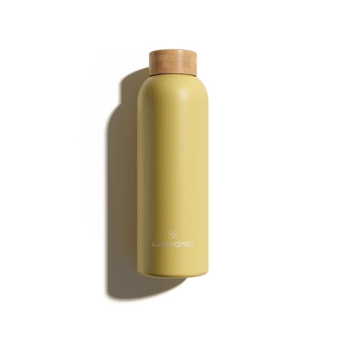 Waterdrop rozsdamentes acélkulacs sárga 600ml 1 db