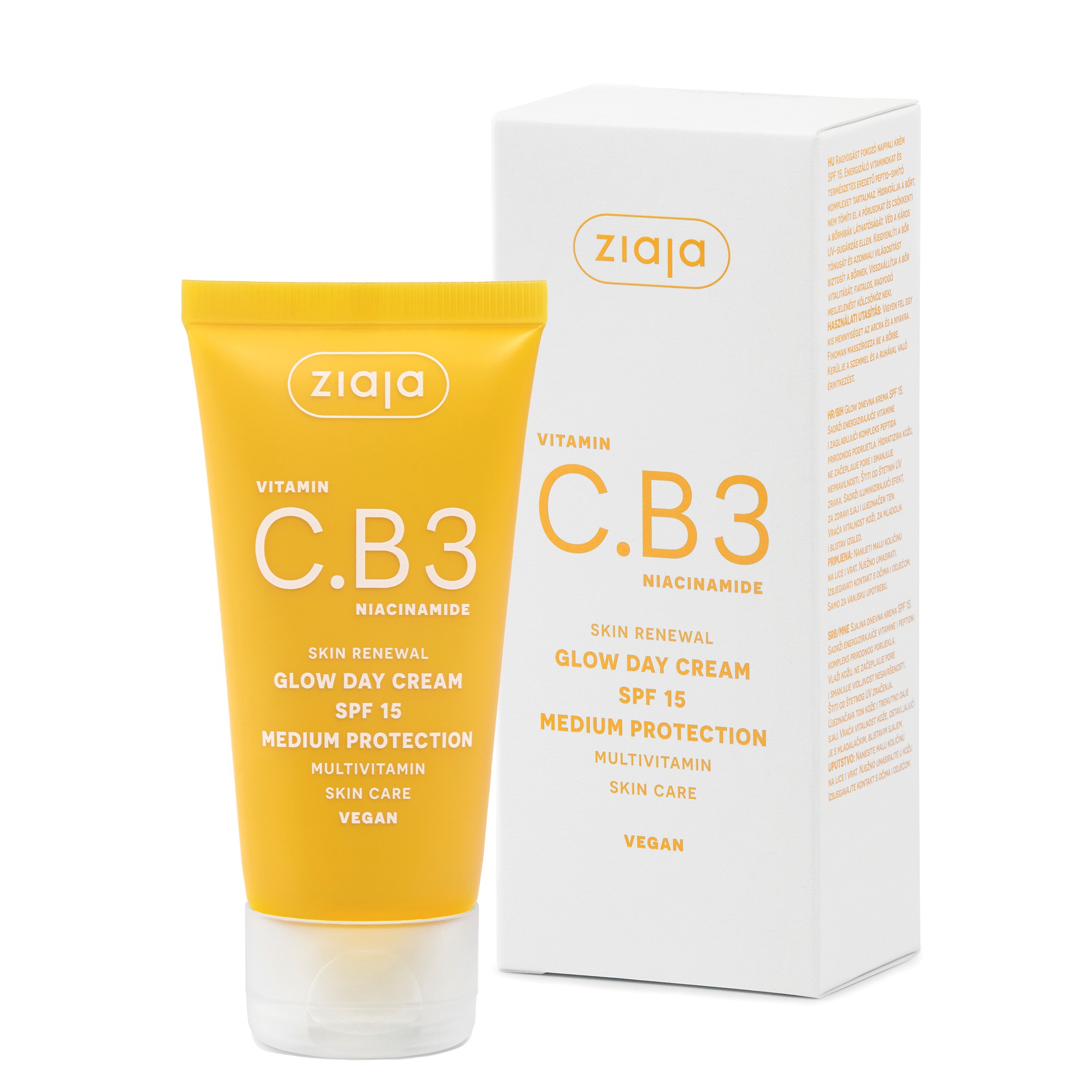 Ziaja c.b3 vitamin niacinamid ragyogást fokozó arckrém spf15 50 ml Ziaja c.b3 vitamin niacinamid ragyogást fokozó arckrém spf15 50 ml