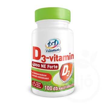 1x1 vitamin D3-vitamin 4000IU rágótabletta 100 db