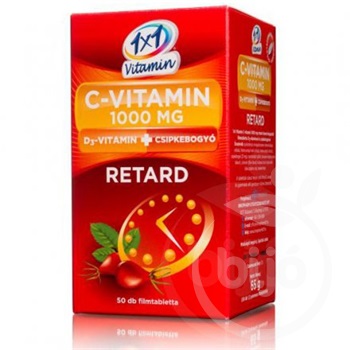 1x1 vitamin c-vitamin 1000 mg retard d3+csipkebogyó 50 db