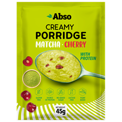 Absorice krémes rizskása matcha porral és liofilizált meggy darabokkal 45 g