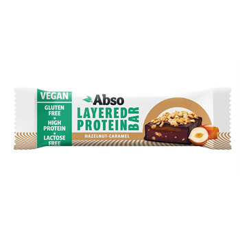 Absorice layered protein bar hazelnut-caramel étcsokoládés réteges fehérjeszelet 50 g