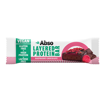 Absorice layered protein bar málnás-csokoládés ízű vegán fehérjeszelet 50 g