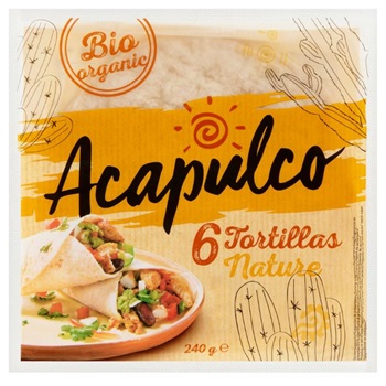 Acapulco bio lágy tortilla tészta 240 g