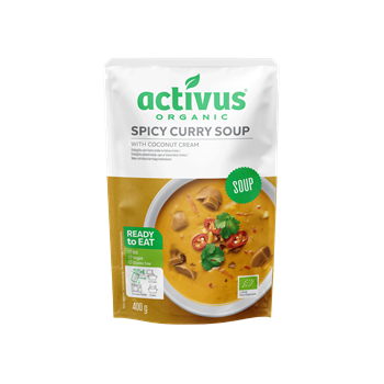 Activus bio vegán organikus fűszeres curry krémleves 400 g