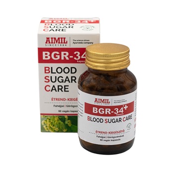 Aimil bgr-34®+ blood sugar care étrend-kiegészítő kapszula fahéjjal és görögszénával 60 db