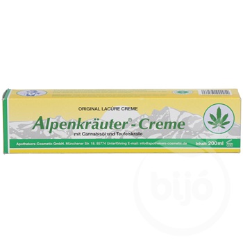 Alpenkrauter krém cannabis olajjal és ördögkarom kivonattal 200 ml