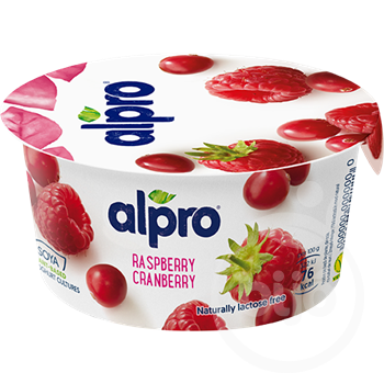 Alpro szójagurt málnás-vörösáfonyás 150 g