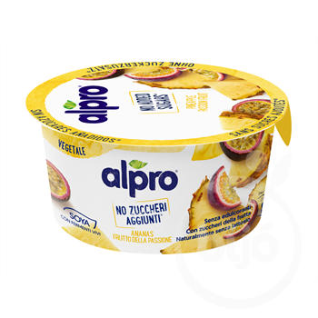 Alpro szójagurt ananász-maracuja hozzáadott cukrot nem tartalmaz 135 g