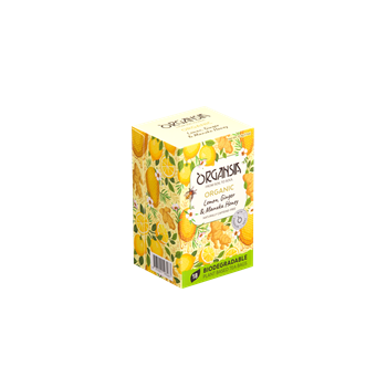 Basilur bio organsia citrom gyömbér manuka méz tea 18db 32,4 g