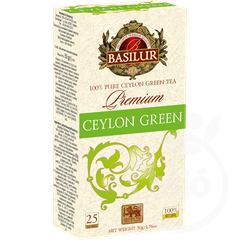 Basilur premium green zöld tea 25 filter 50 g