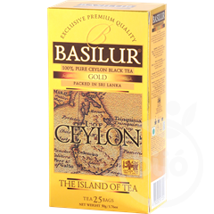Basilur the island of tea gold fekete tea 25 filter 50 g