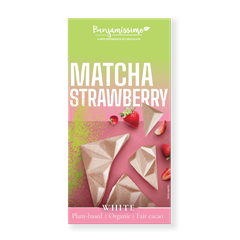 Benjamissimo bio vegán csokoládé matcha eper 60 g